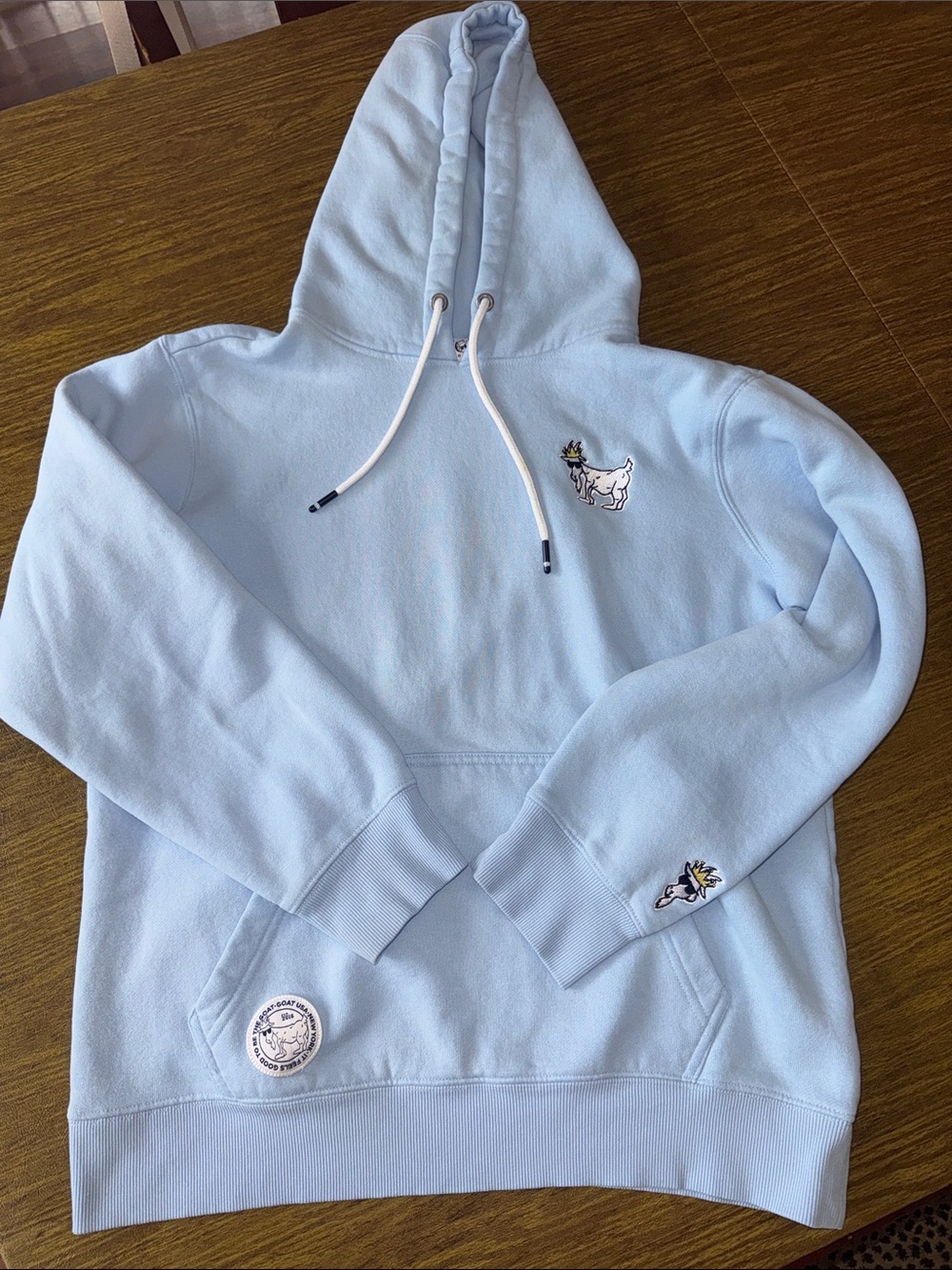 Goat USA Light Blue Unisex Pullover Hoodie